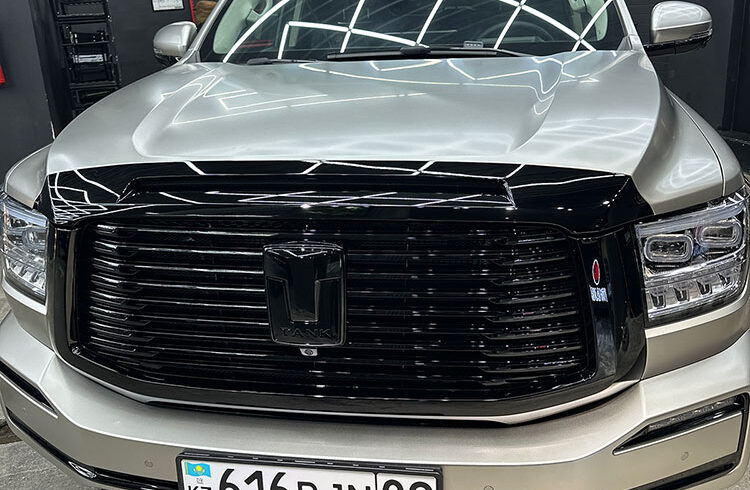 TANK 500 Антихром решетка радиатора покраска в черный цвет в Алматы autoroom kz авторум кз детейлинг