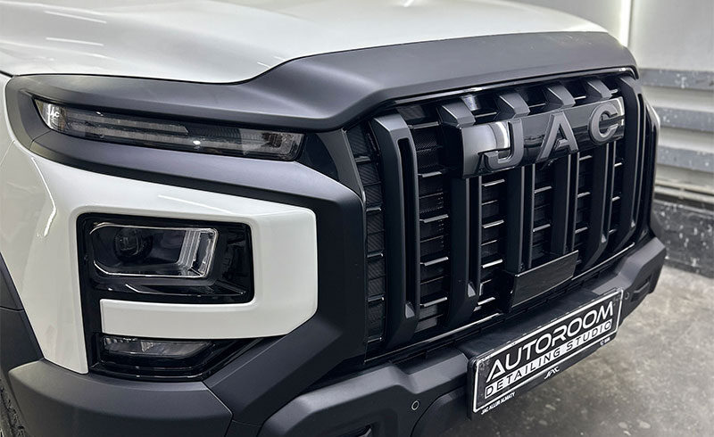 JAC решетка радиатора антихром в черный матовый и установка сетки в решетку #autoroomkz